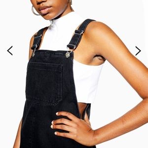 Topshop Denim Dress Overalls